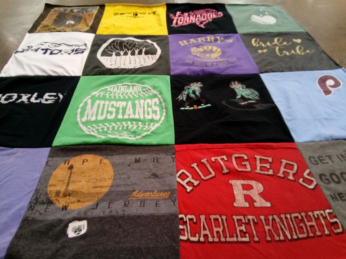 T-shirt quilt featuring rutgers scarlet knights by Mel from NJ