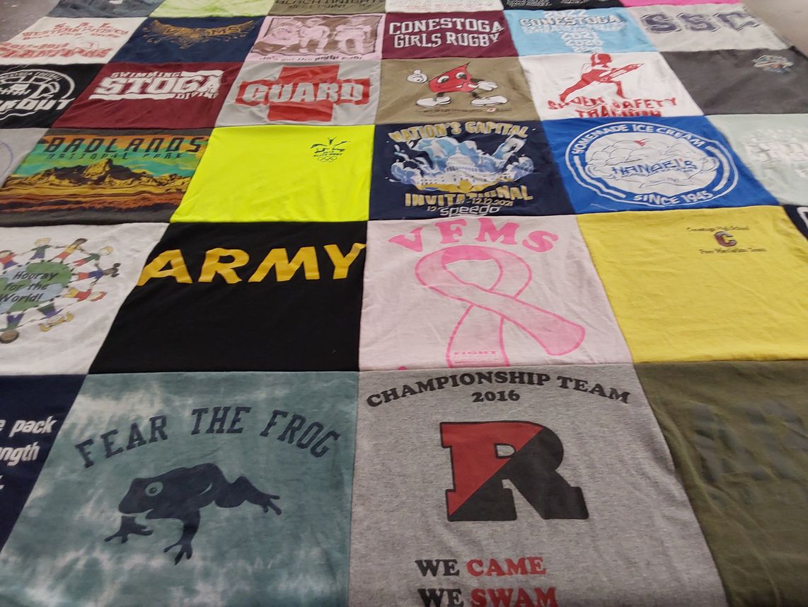 T-shirt quilt featuring conestoga girls rugby by Christina from PA