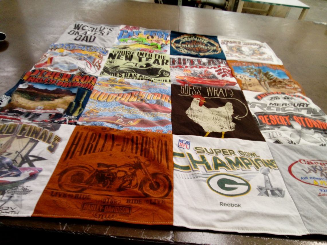 T-shirt quilt featuring green bay packers by Katie from CA