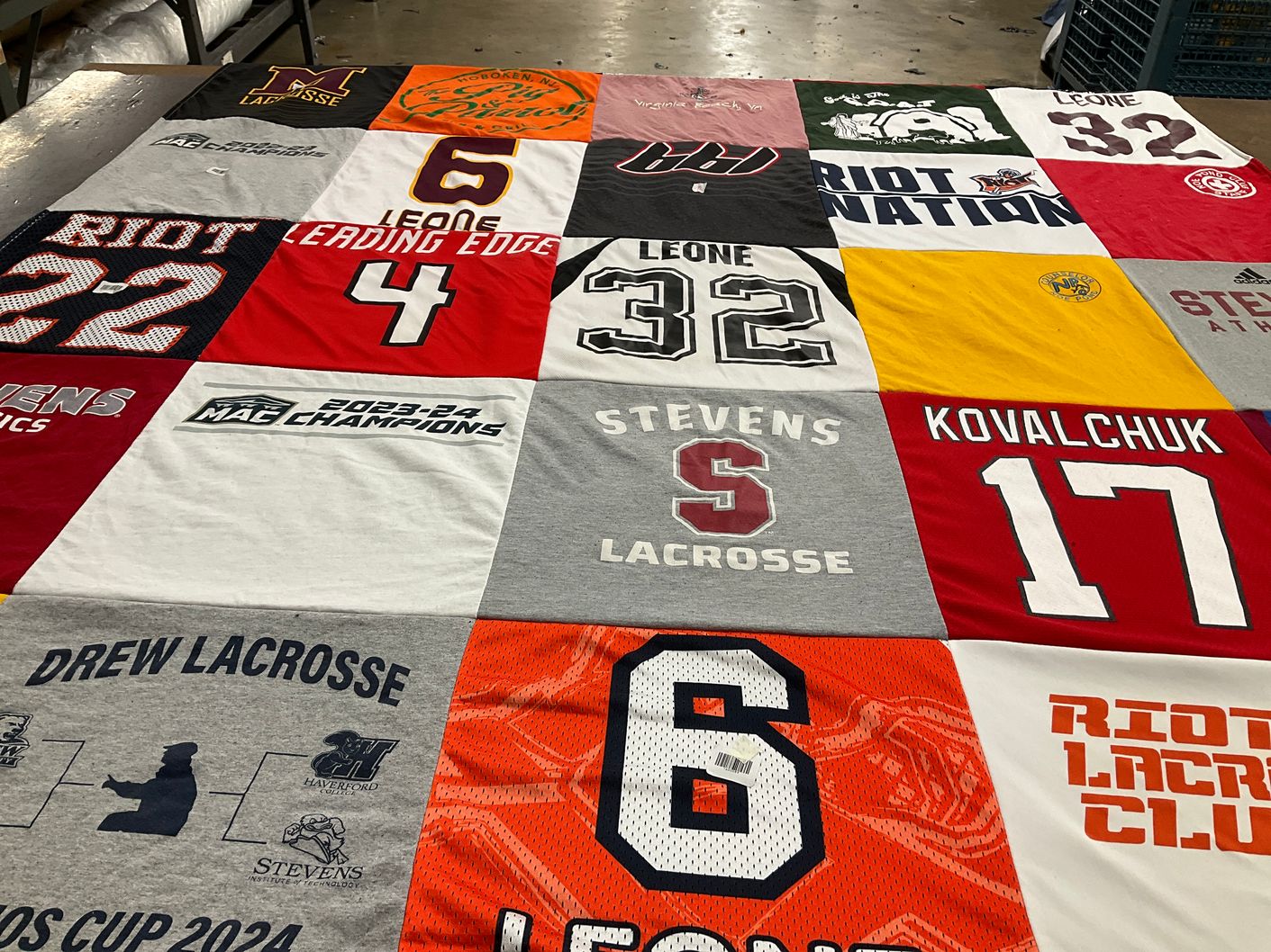 T-shirt quilt featuring stevens lacrosse by Stephen from NJ