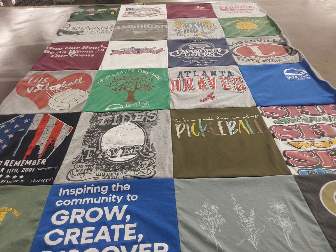 T-shirt quilt featuring atlanta braves by Judy from GA