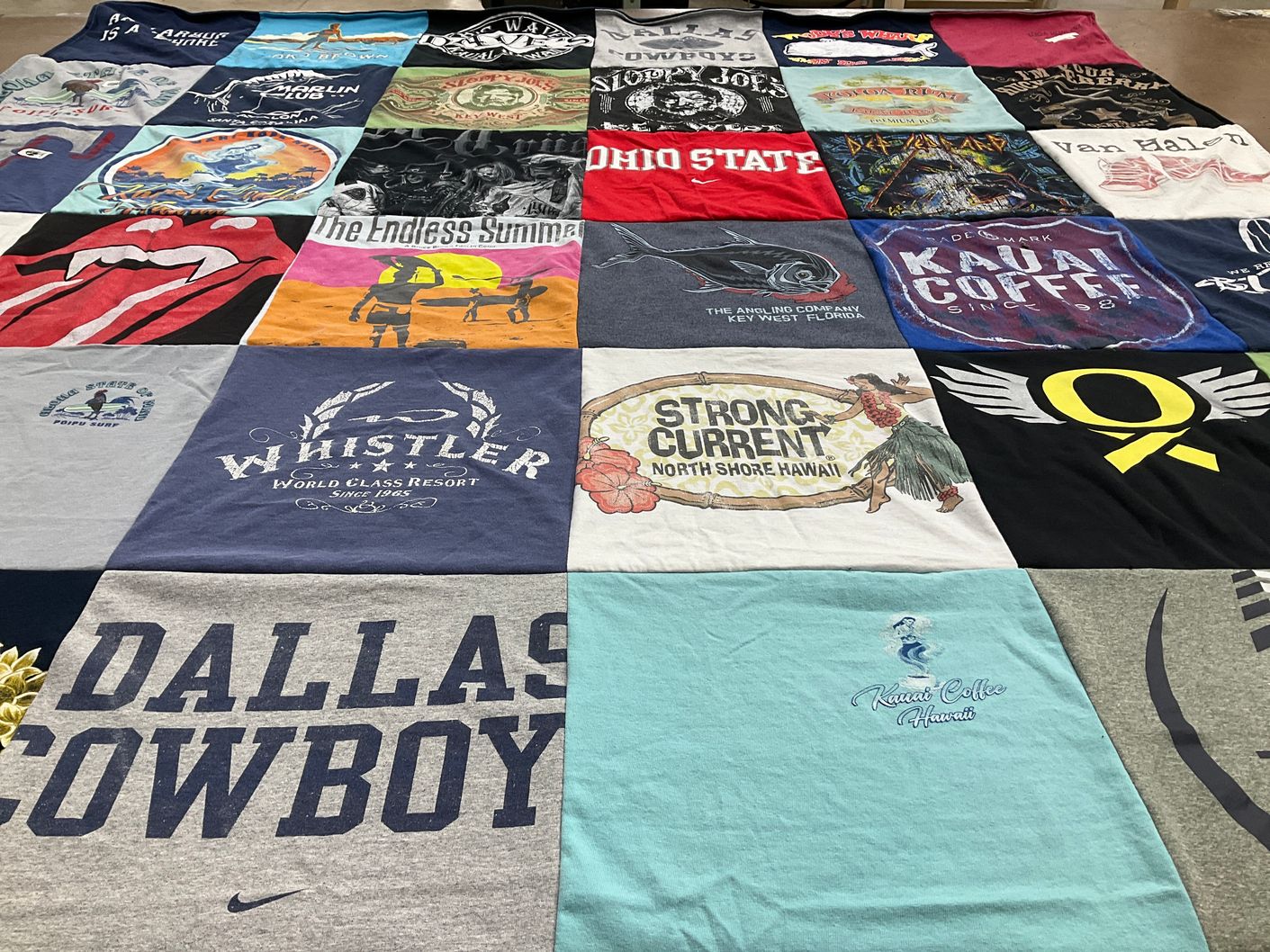 T-shirt quilt featuring dallas cowboys by Chloe from MN