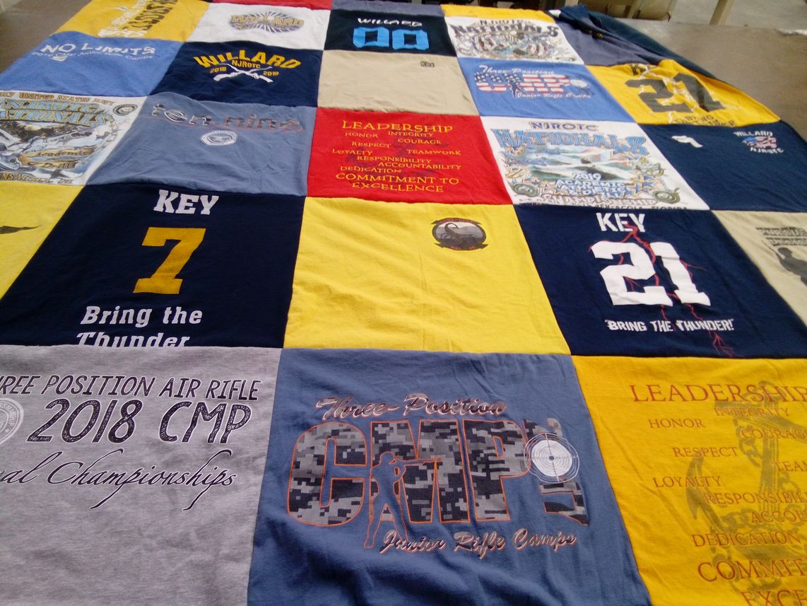 T-shirt quilt from willard high school by Carrie from MO
