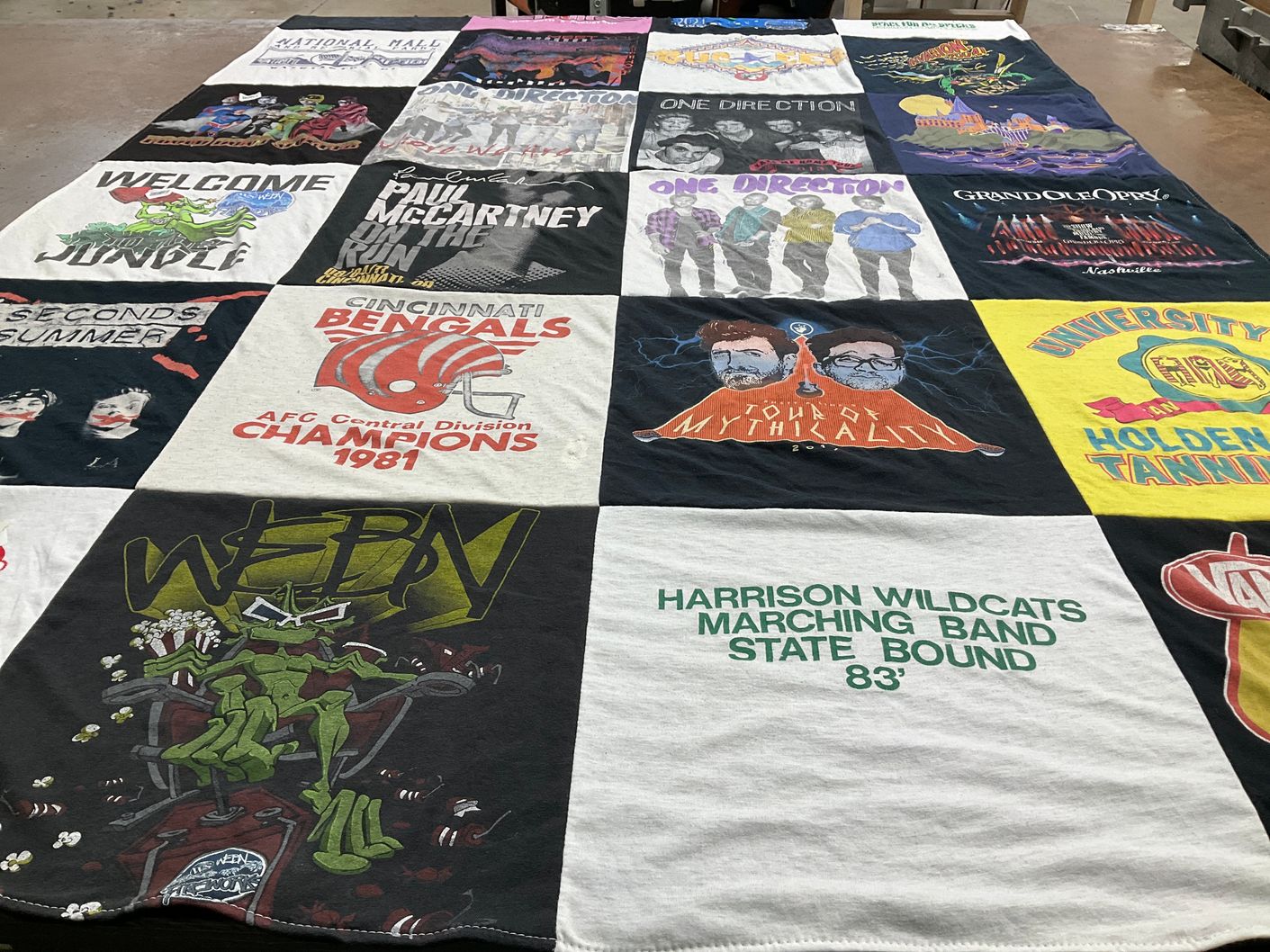 T-shirt quilt featuring cincinnati bengals by Joei-Marie from KY