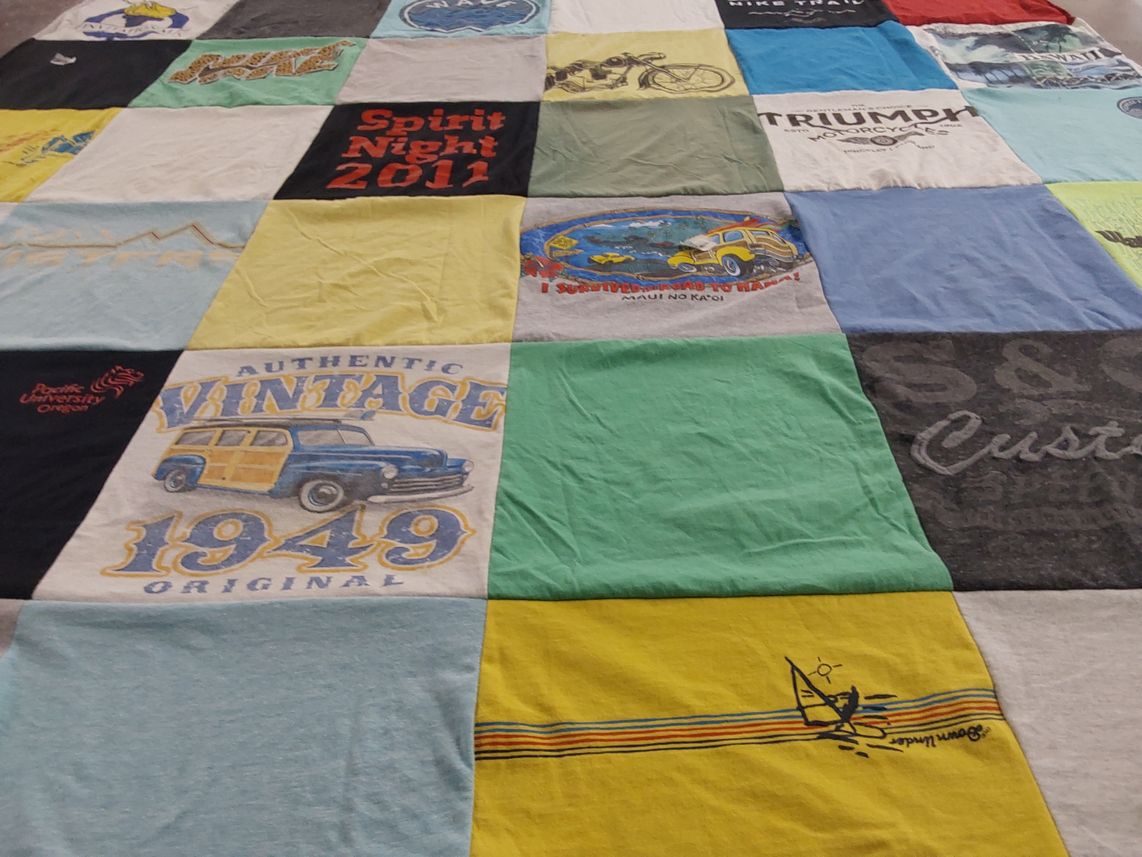 T-shirt quilt from pacific university oregon by Pam from OR