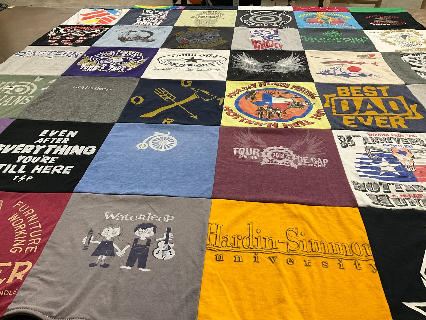 T-shirt quilt from hardin simmons university by Brandon from TX