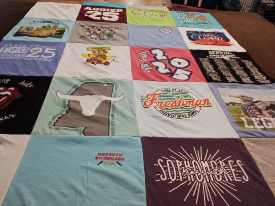 T-shirt quilt from kossuth high school by Starr from MS