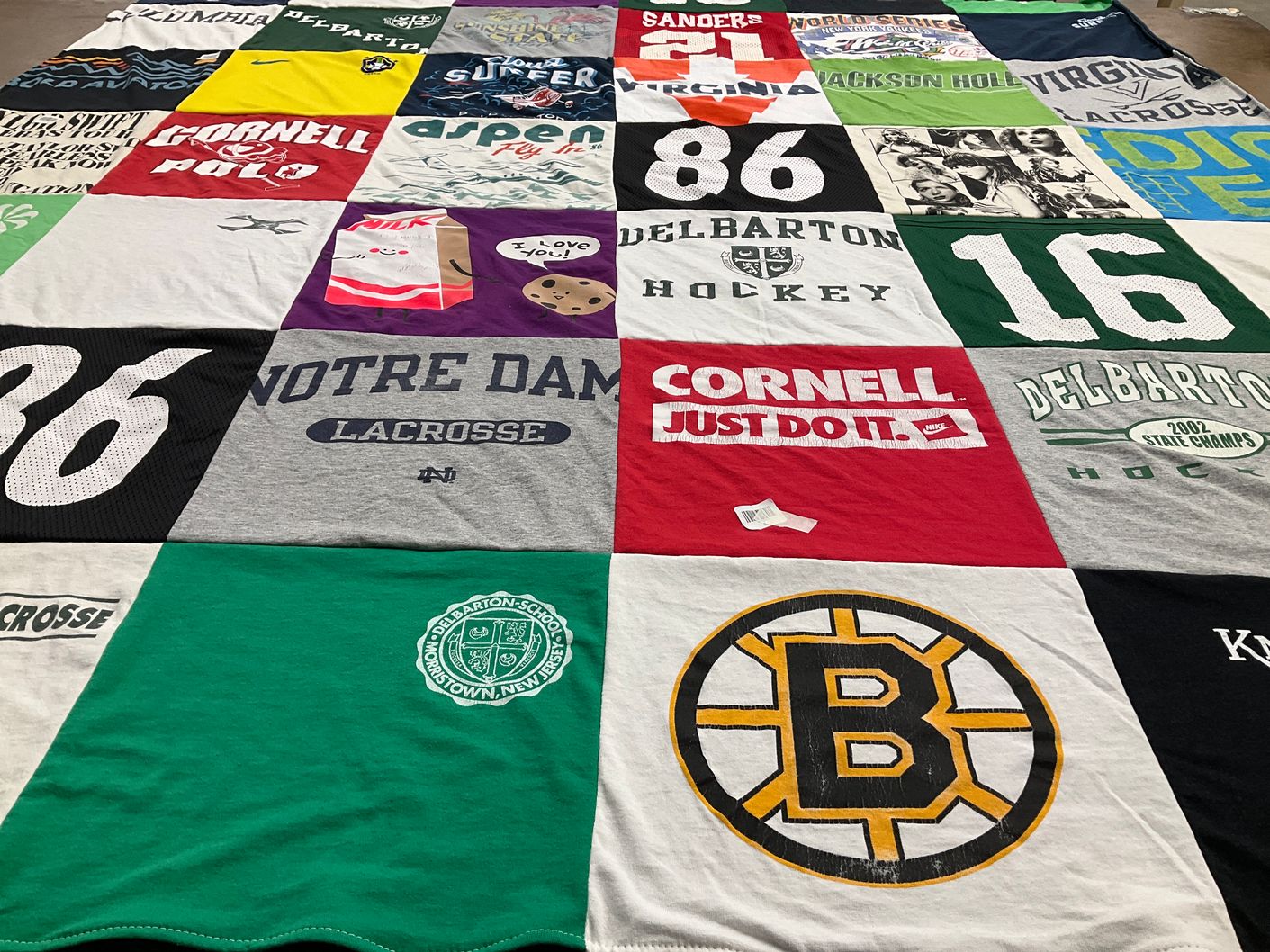 T-shirt quilt featuring boston bruins by Jo from FL