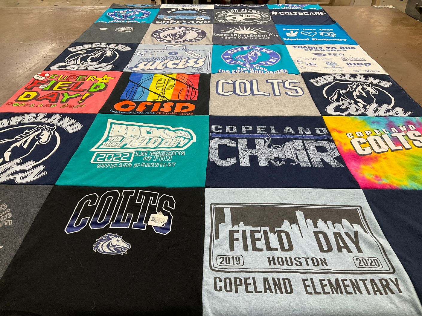 T-shirt quilt featuring copeland colts by Kimberly from TX