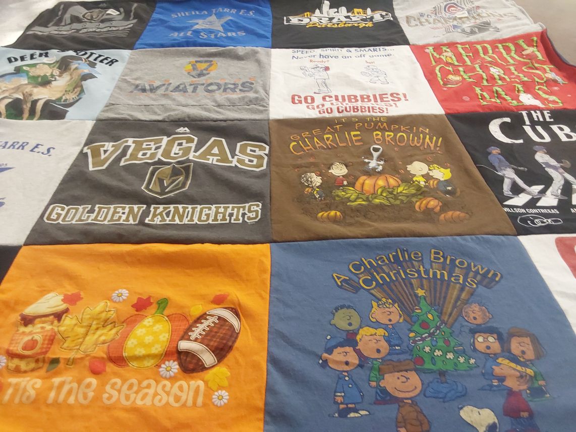 T-shirt quilt featuring chicago cubs, vegas golden knights by Barbara from NV