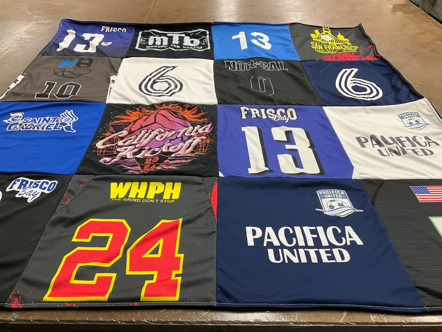 T-shirt quilt from pacifica united by Lisa from CA