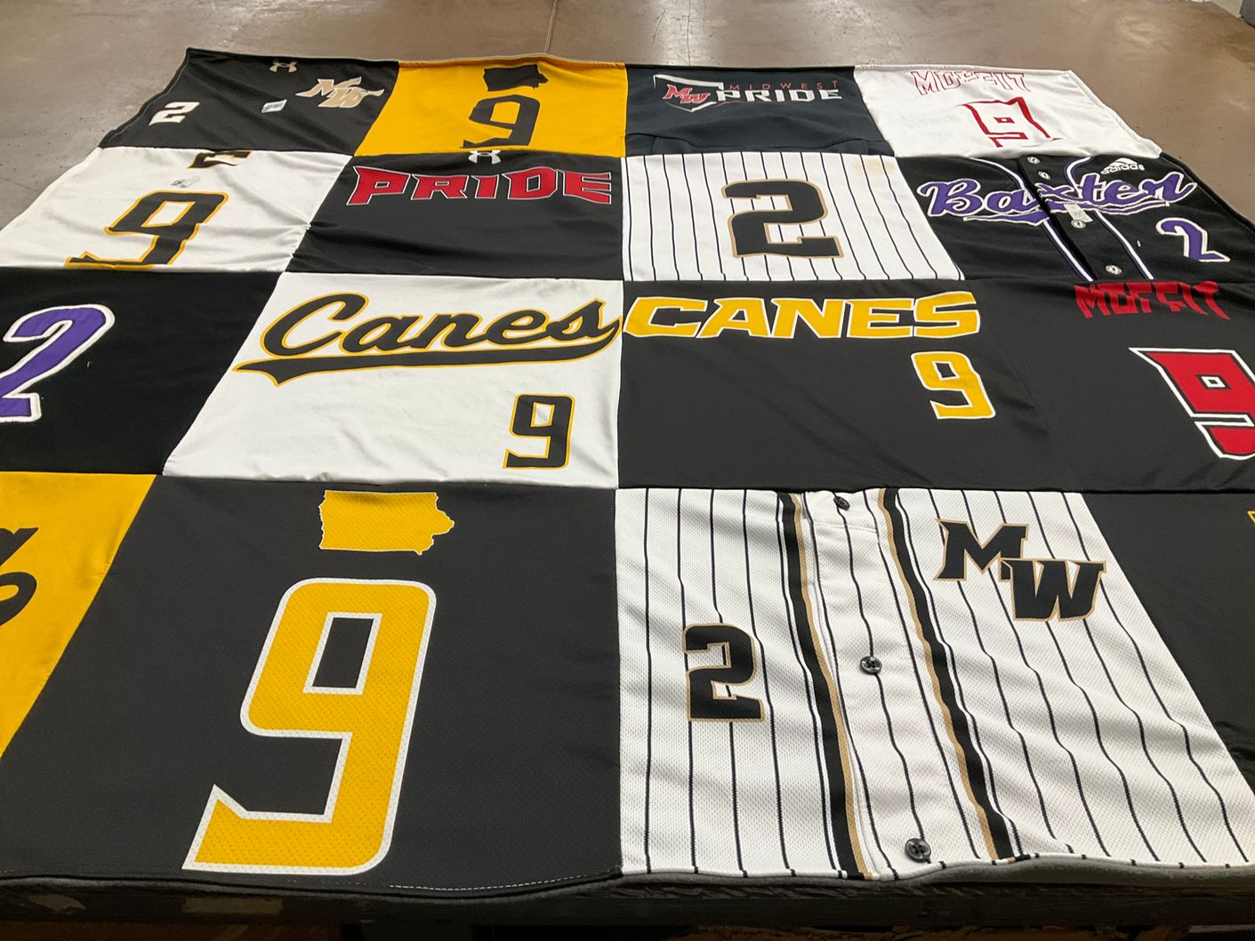 T-shirt quilt from montevallo university by Olivia from IA