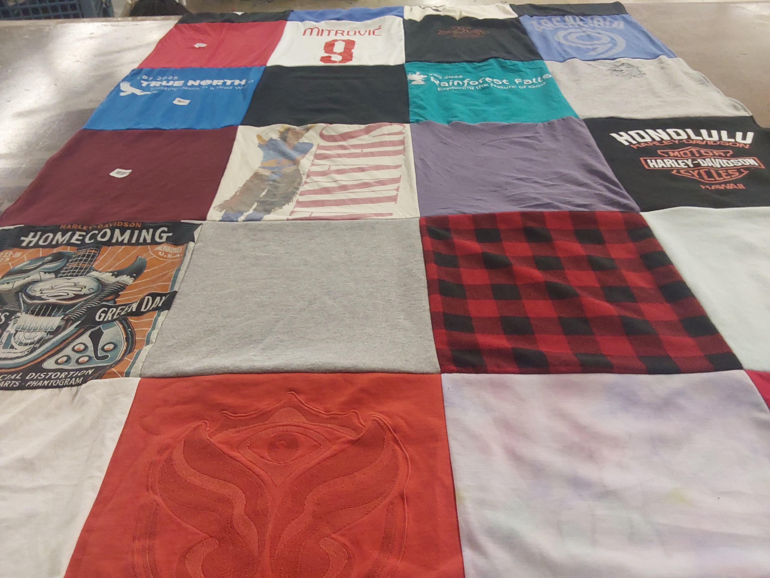 T-shirt quilt from harvard university, dalhousie university by Emilija from ON