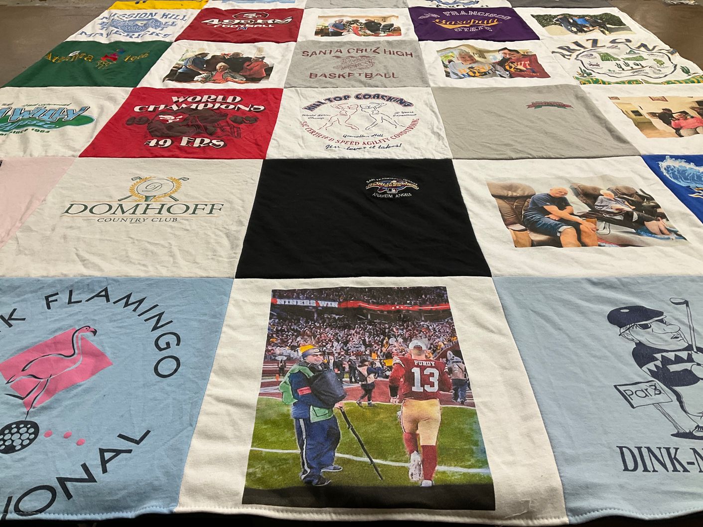 T-shirt quilt featuring 49ers by James from CA