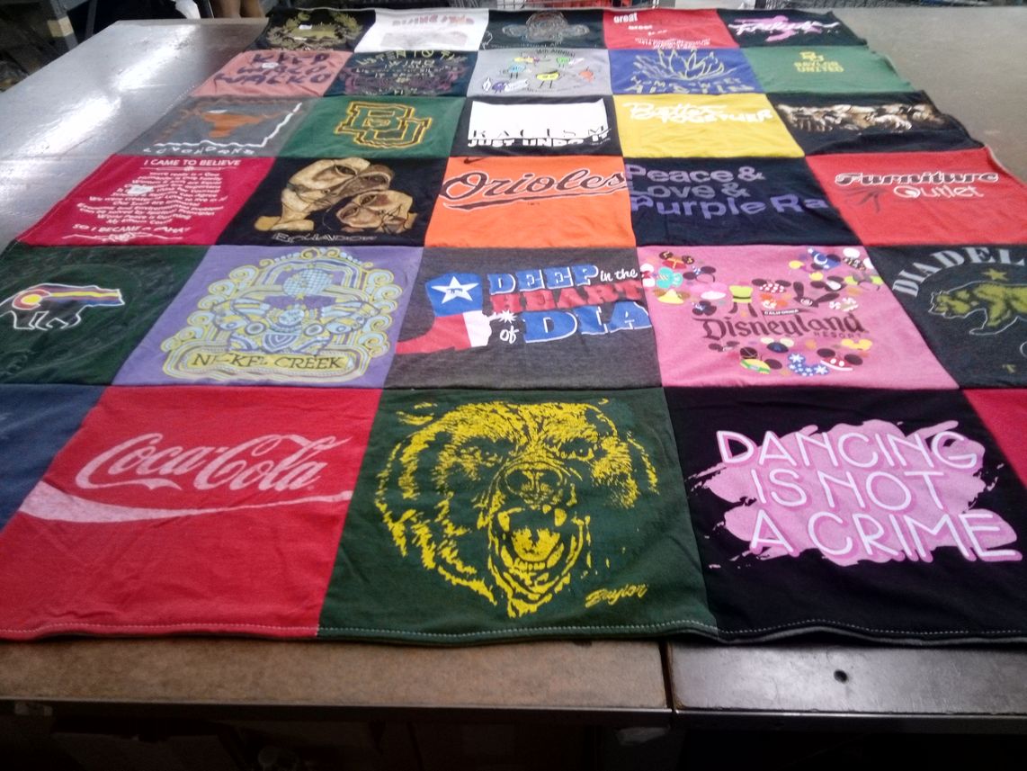 T-shirt quilt from baylor university by Brenda from TX