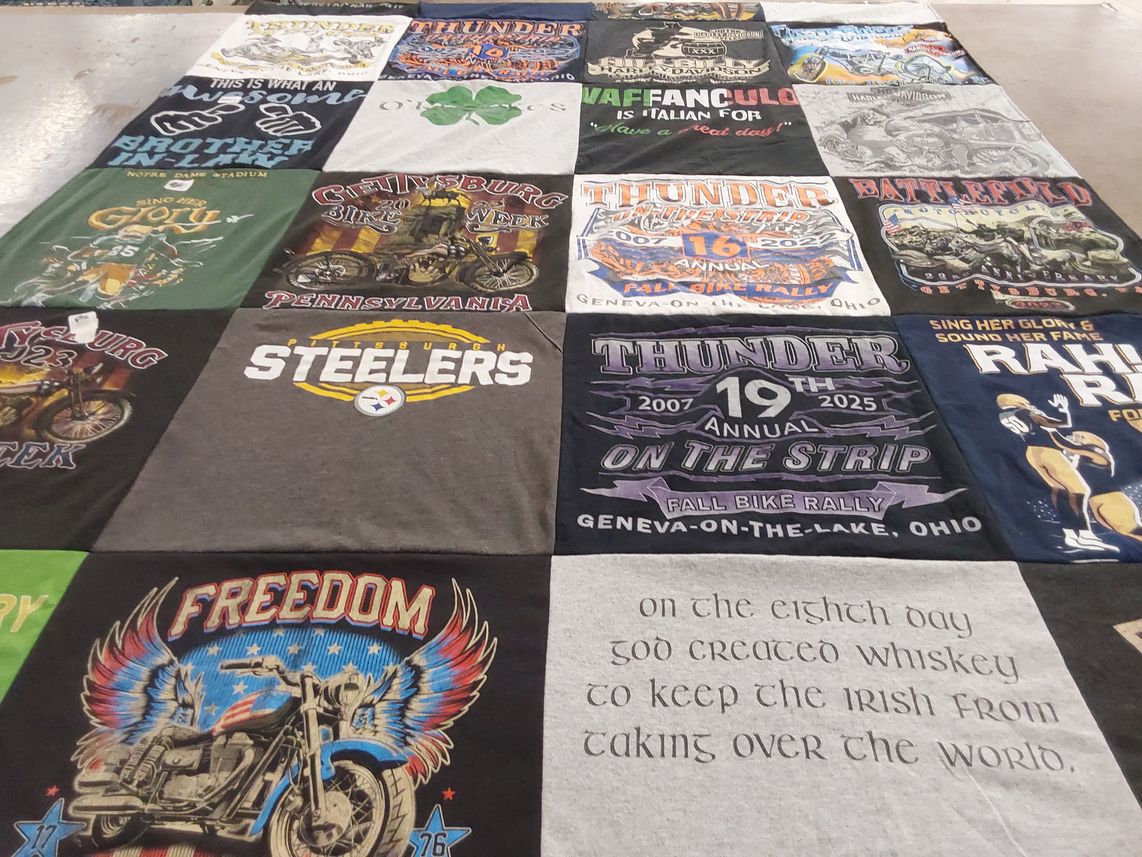 T-shirt quilt featuring pittsburgh steelers by Maureen from PA