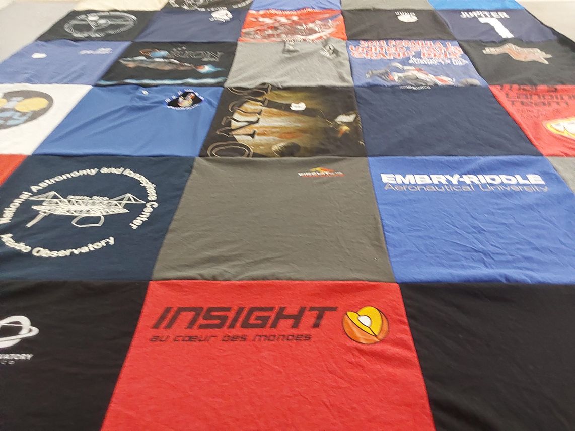T-shirt quilt from embry riddle aeronautical university by Meghan from CO