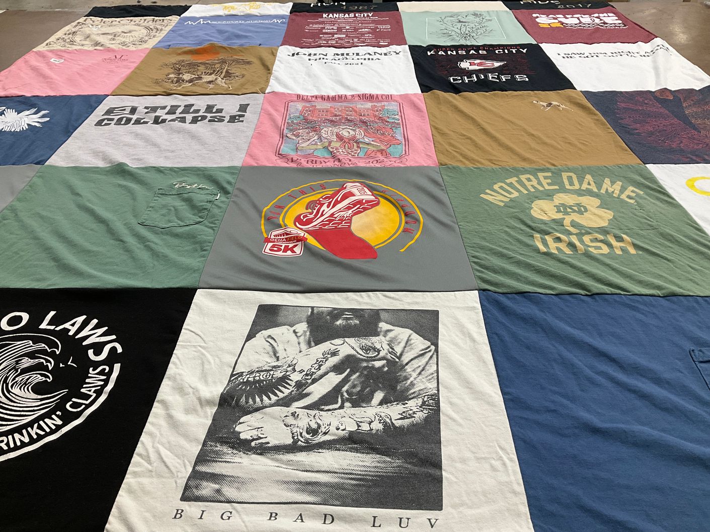 T-shirt quilt featuring kansas city chiefs by cecelia from MO