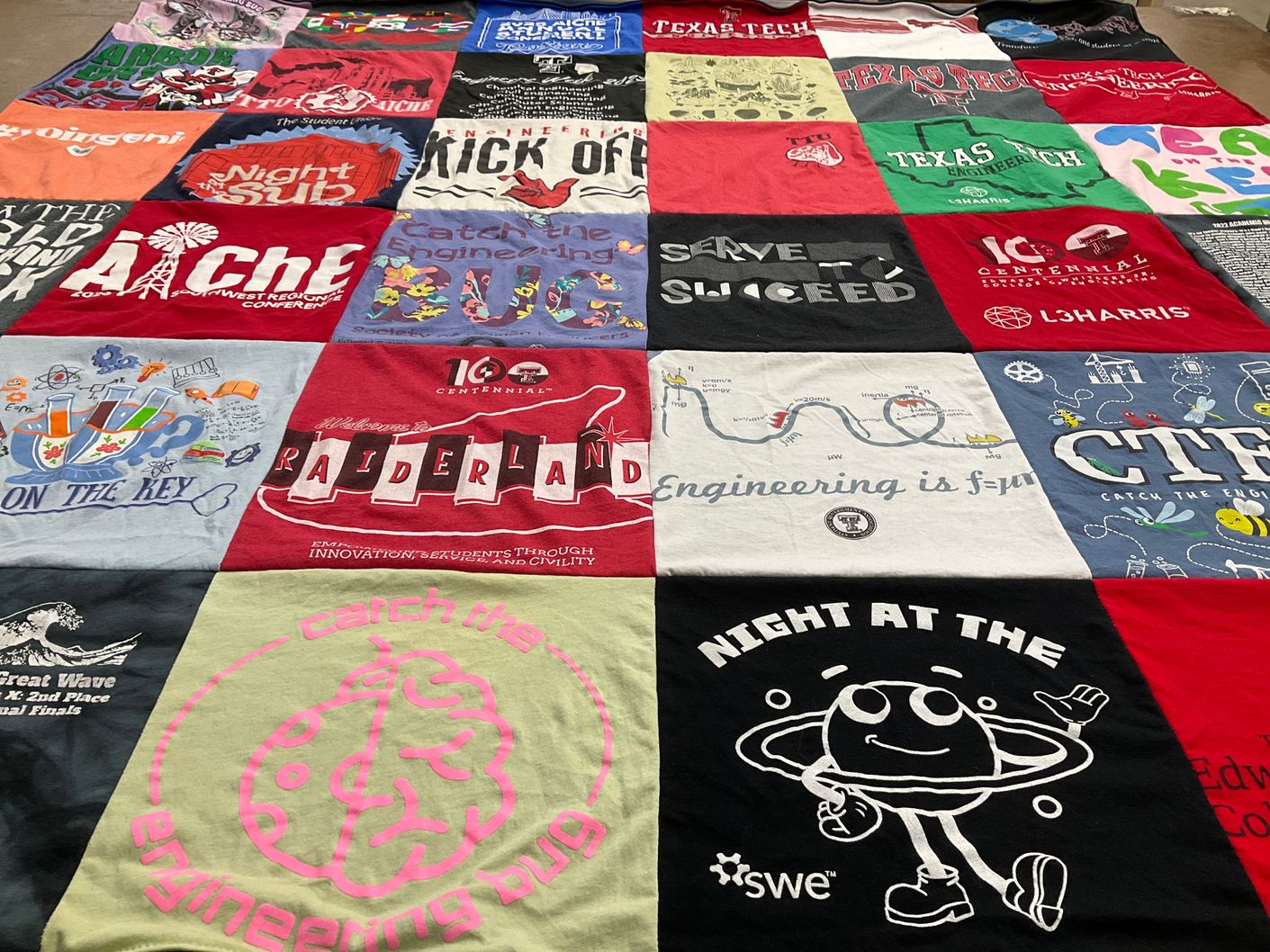 T-shirt quilt from texas tech university by RAMAK from NM