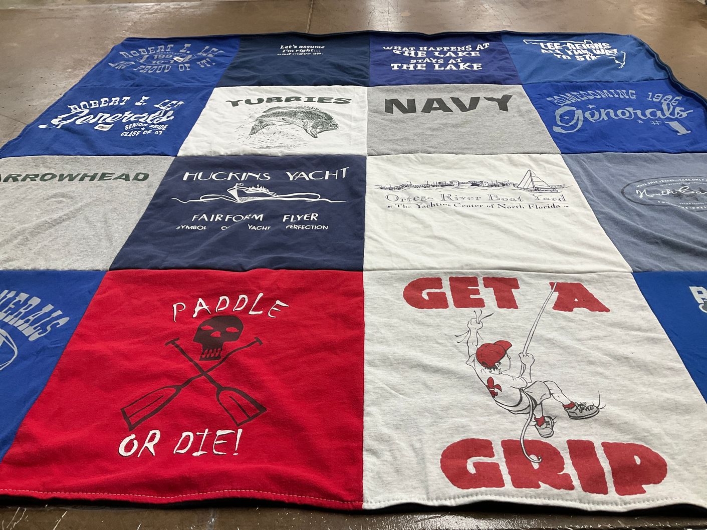 T-shirt quilt featuring generals by Allison from FL