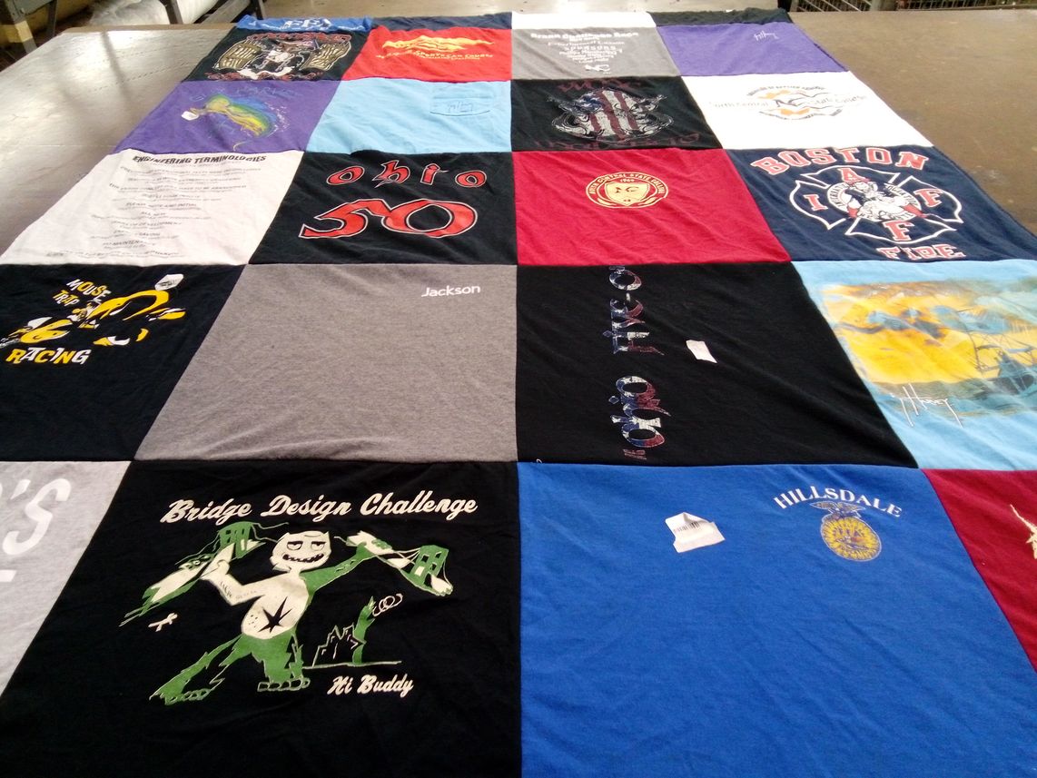 T-shirt quilt from hillsdale college by julie from OH