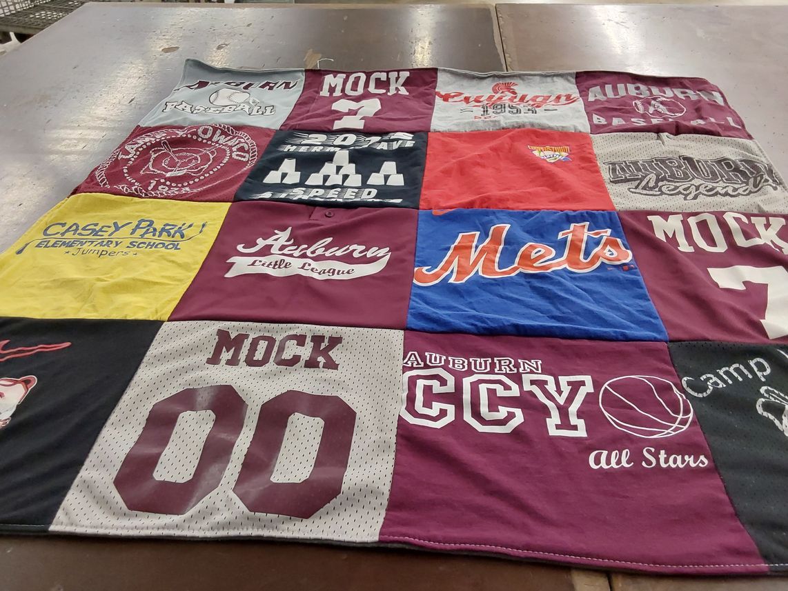 T-shirt quilt featuring auburn baseball, new york mets by Jami from NY