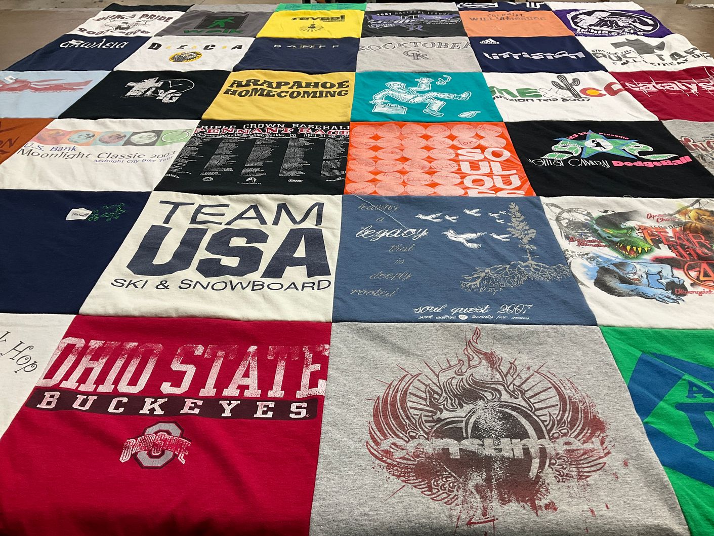 T-shirt quilt from ohio state university by Brian from CO