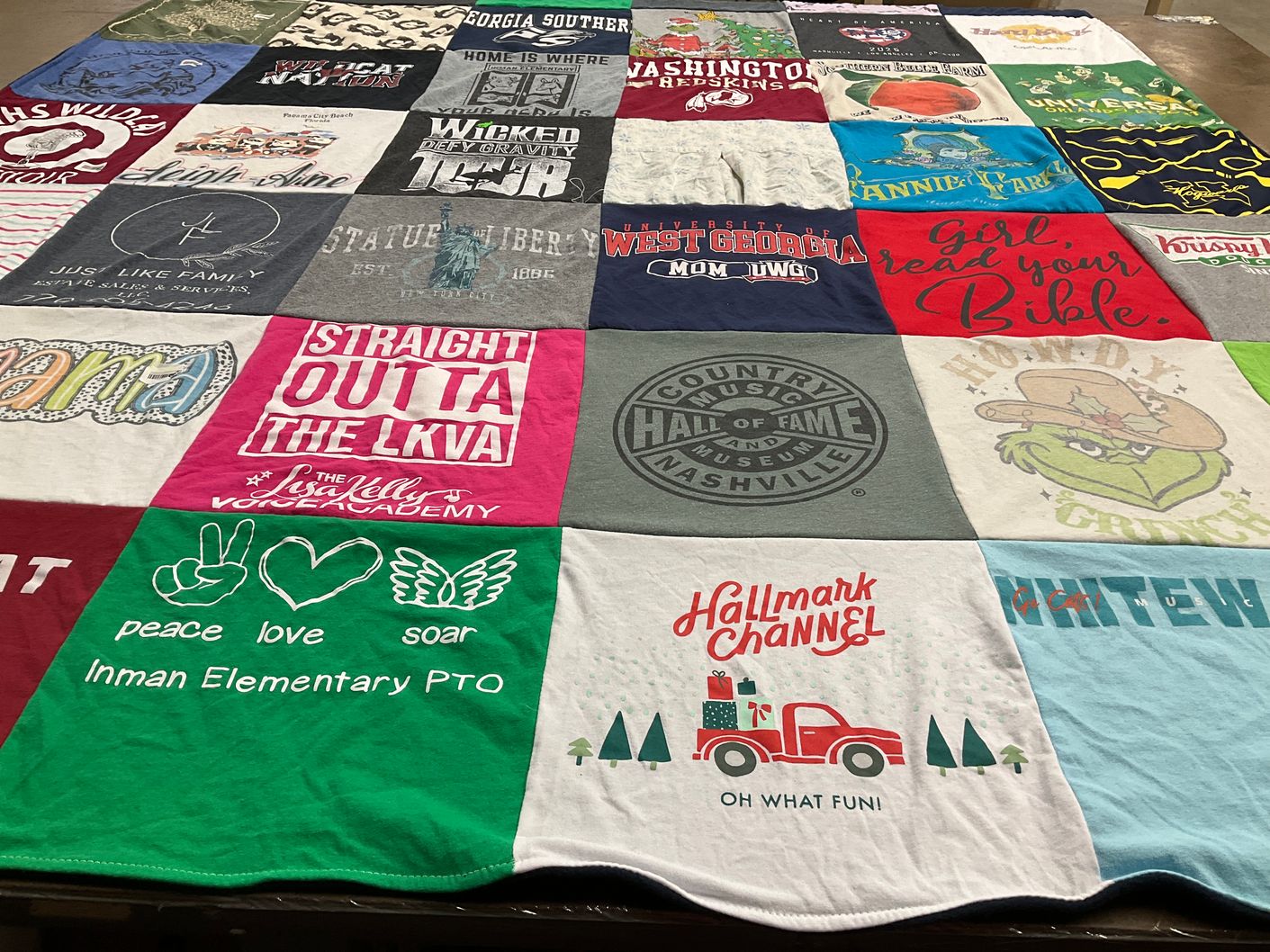 T-shirt quilt featuring georgia southern university, wildcats by Leigh-Anne from GA