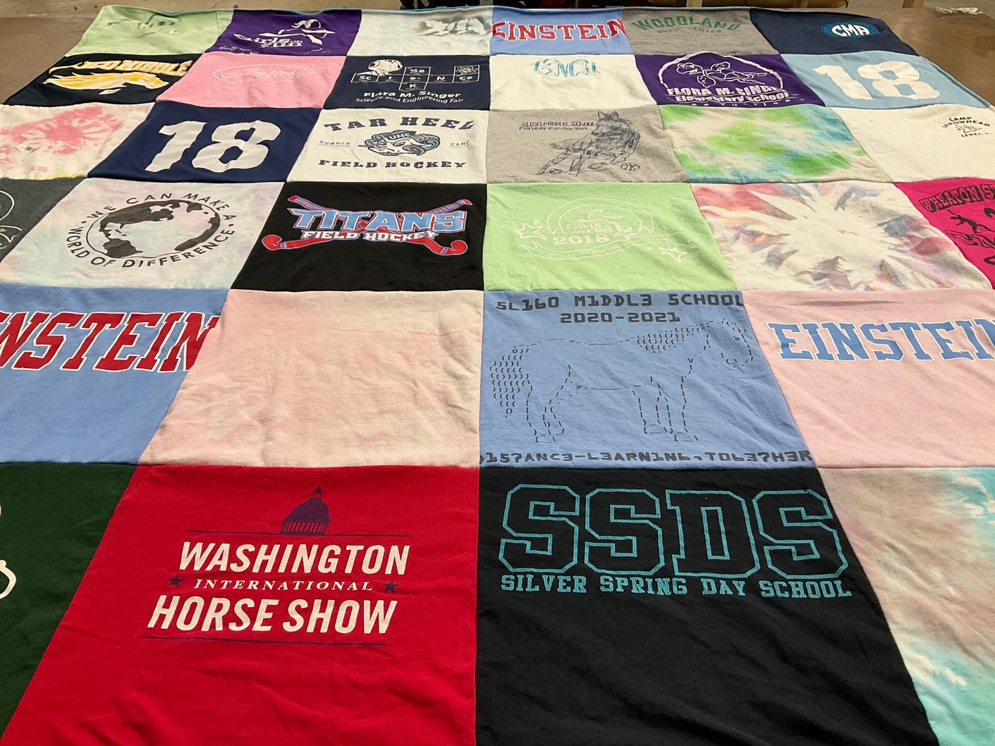 T-shirt quilt featuring titans field hockey by Stacy from MD