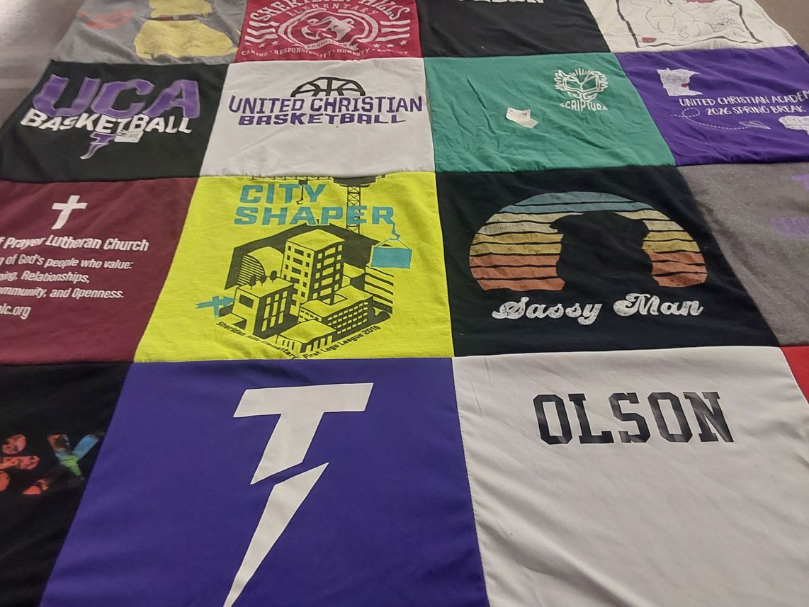 T-shirt quilt featuring uca basketball by Nicole from MN