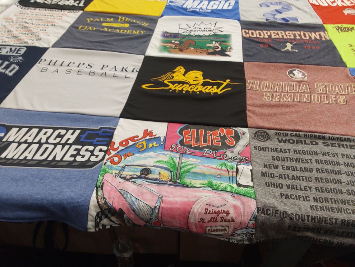 T-shirt quilt featuring florida state seminoles by Thomas from FL