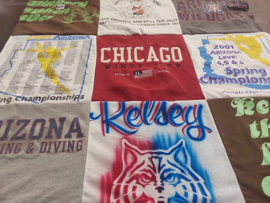 T-shirt quilt featuring university of arizona wildcats by kelsey from AZ