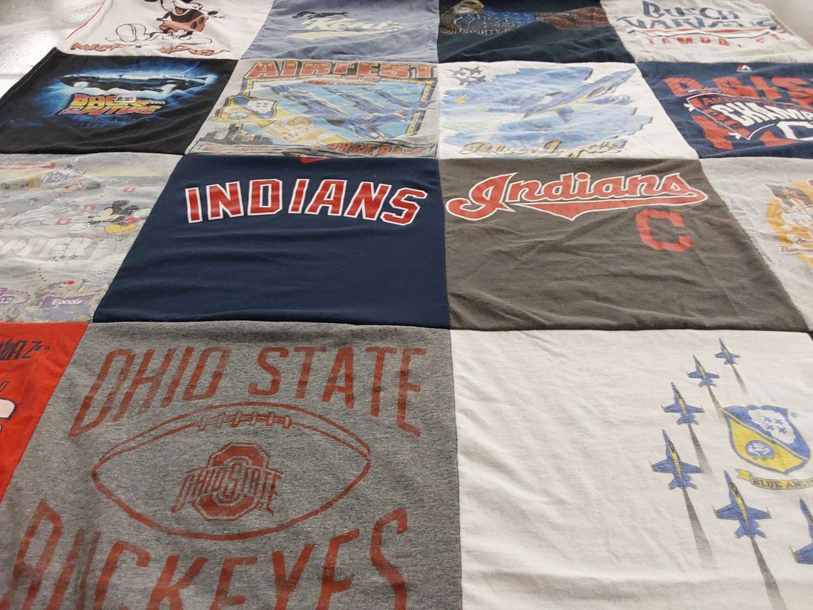 T-shirt quilt featuring cleveland indians by Cheryl from FL