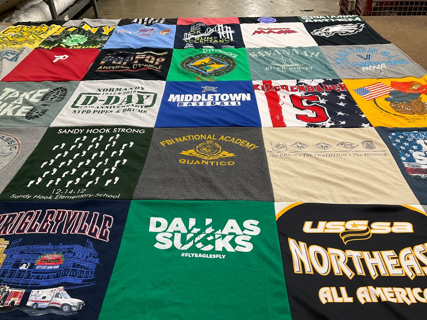 T-shirt quilt featuring northeast all america by John from DE