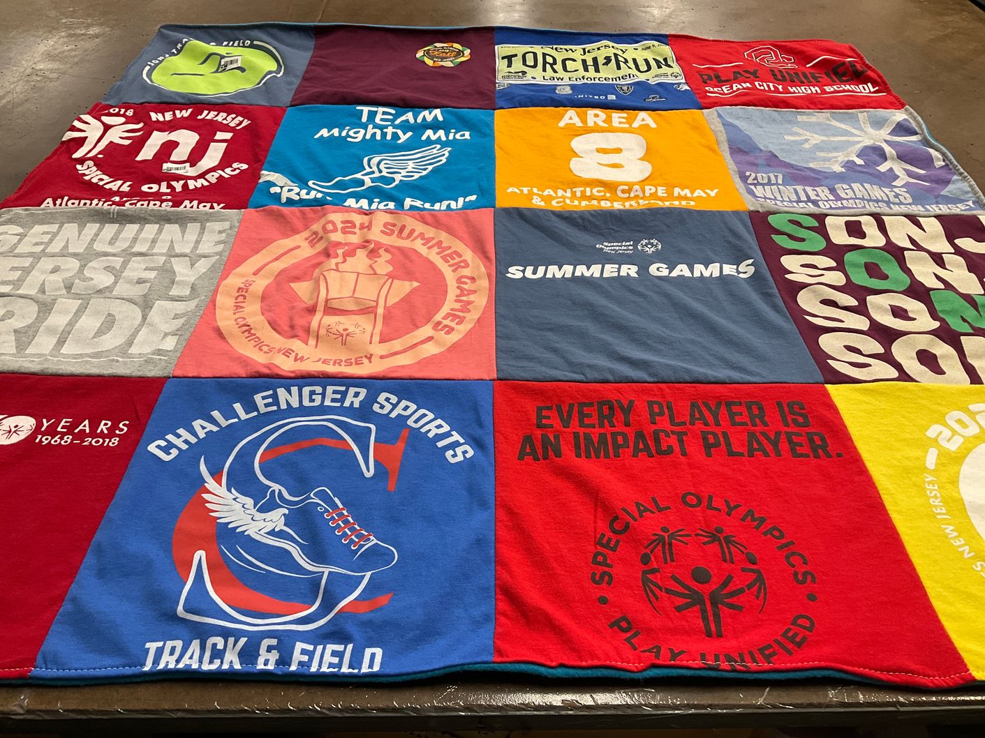 T-shirt quilt from ocean city high school by Lisa from NJ