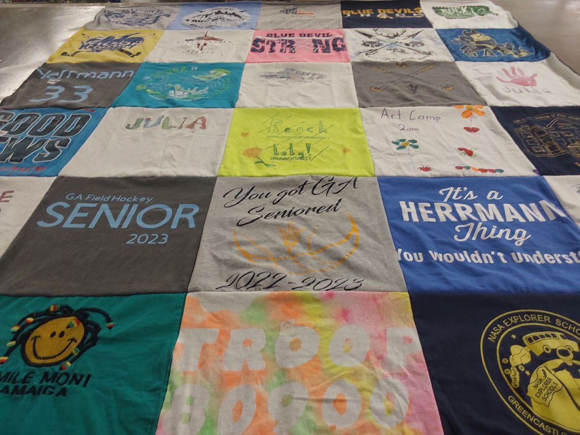T-shirt quilt from greencastle antrim high school by Erin from PA