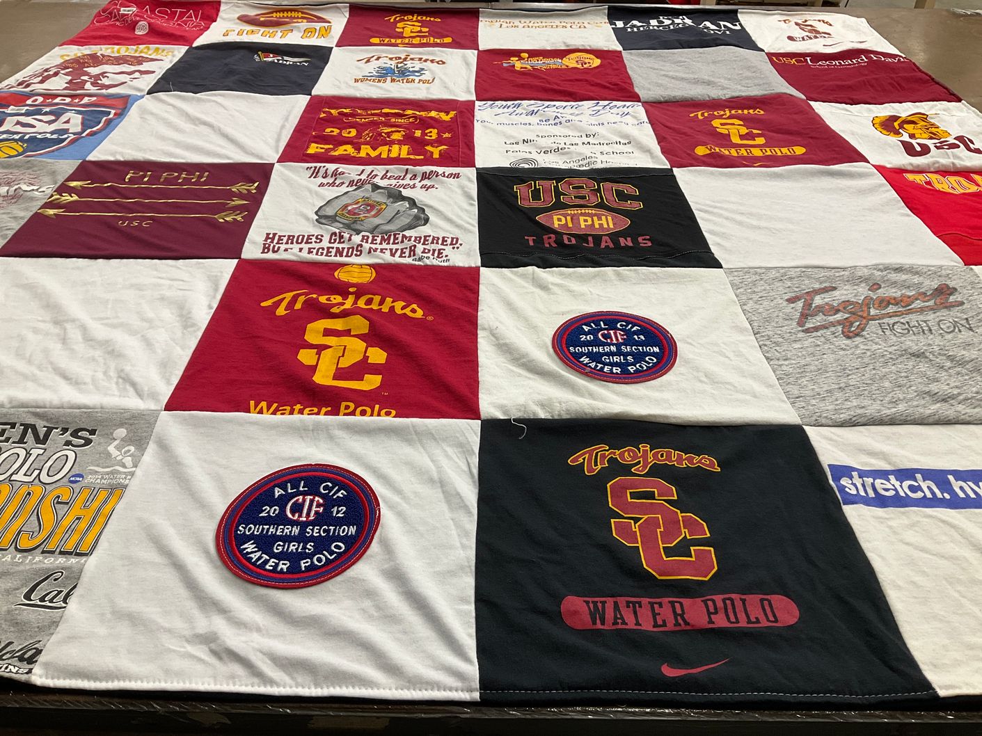 T-shirt quilt featuring university of southern california trojans by Anthony from CA
