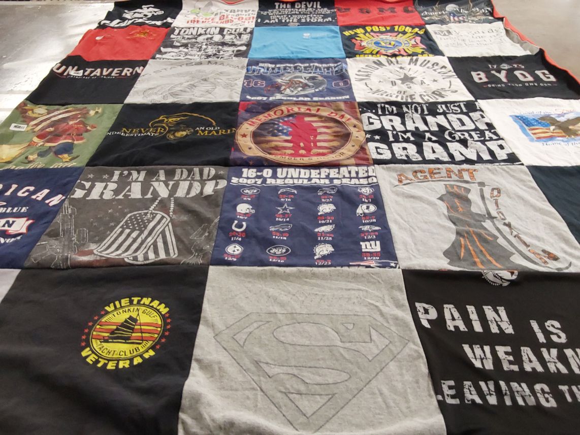 T-shirt quilt featuring university of new hampshire by Pamela from ME