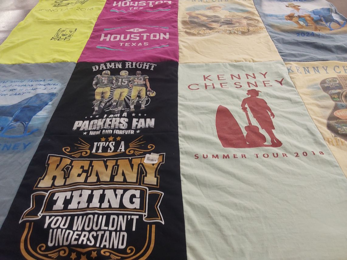 T-shirt quilt featuring green bay packers by Susie from TX