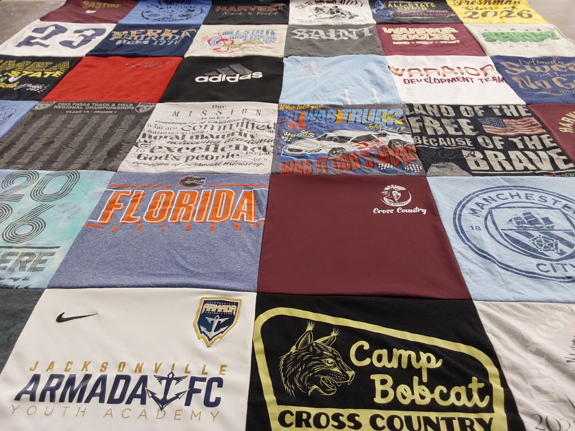 T-shirt quilt featuring jacksonville armada fc, manchester city by Gia from FL