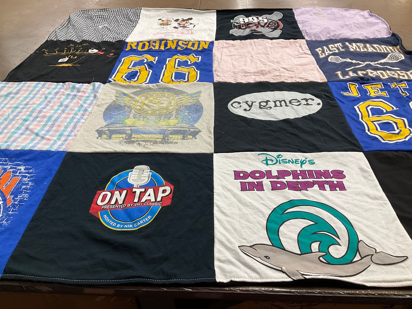 T-shirt quilt from east meadow high school by Michelle from NY