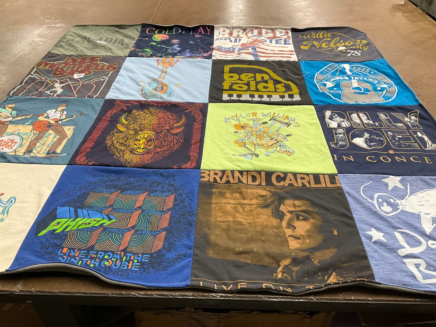 T-shirt quilt with music, live concerts themes by Joseph from VA