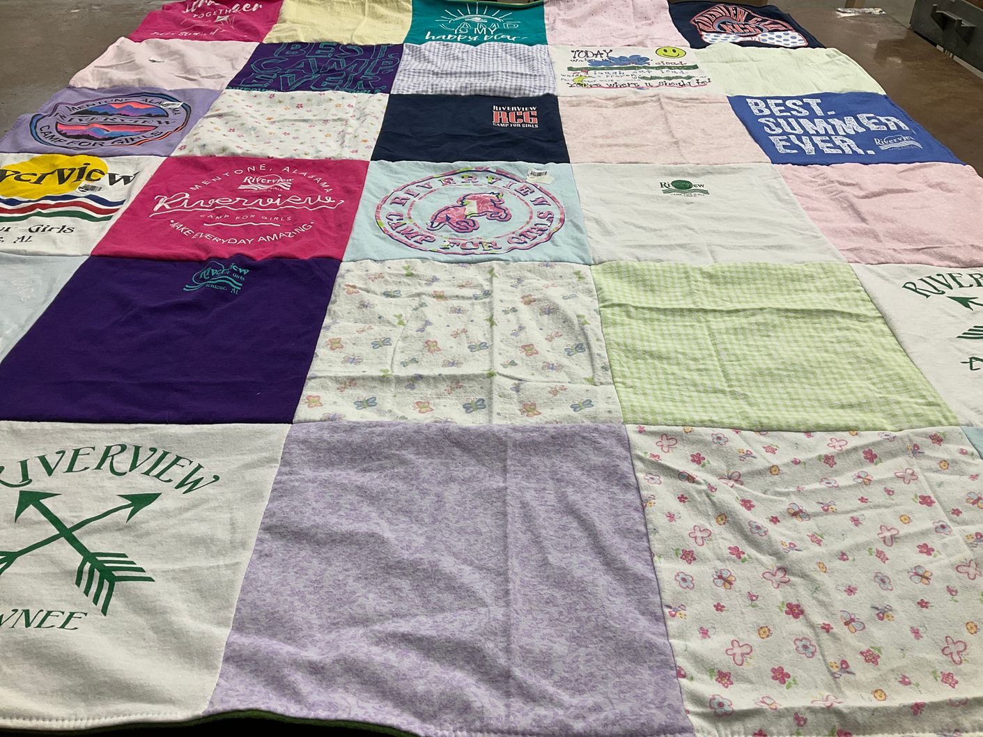 T-shirt quilt with outdoor activities, seasons themes by Brianna from AL