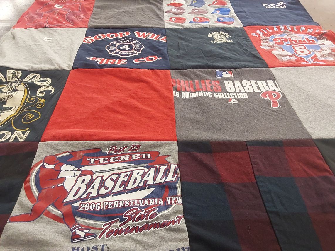 T-shirt quilt featuring philadelphia phillies by christine from PA