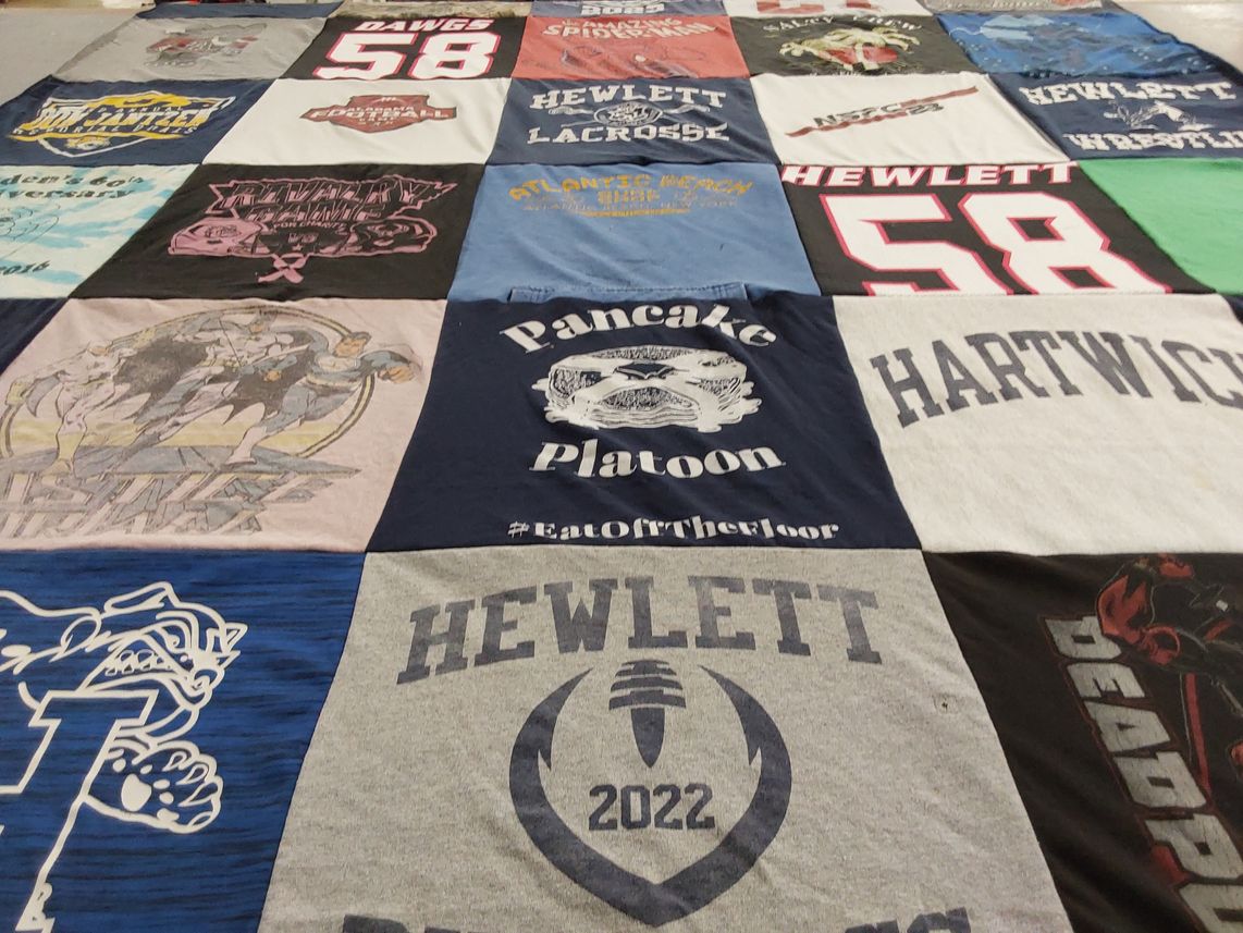 T-shirt quilt from hewlett high school, hartwick college by Kelly from NY