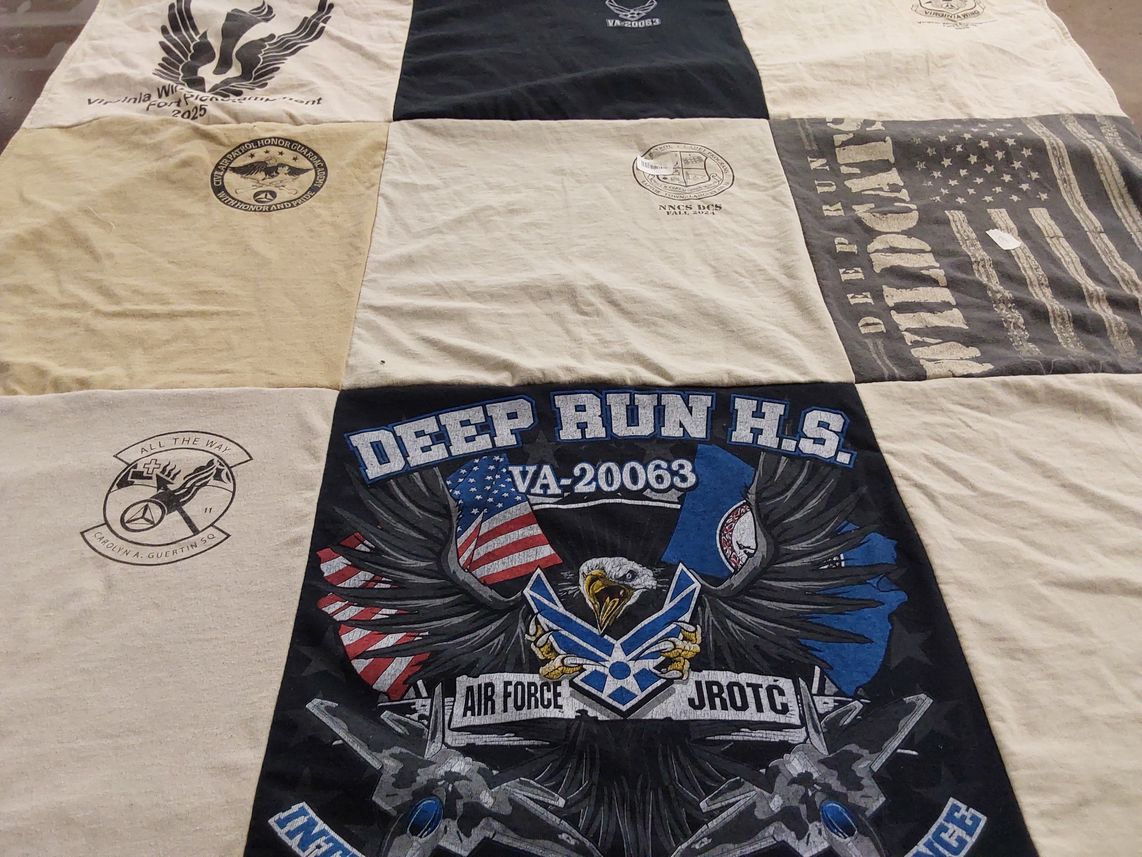 T-shirt quilt from deep run high school by Karen from VA