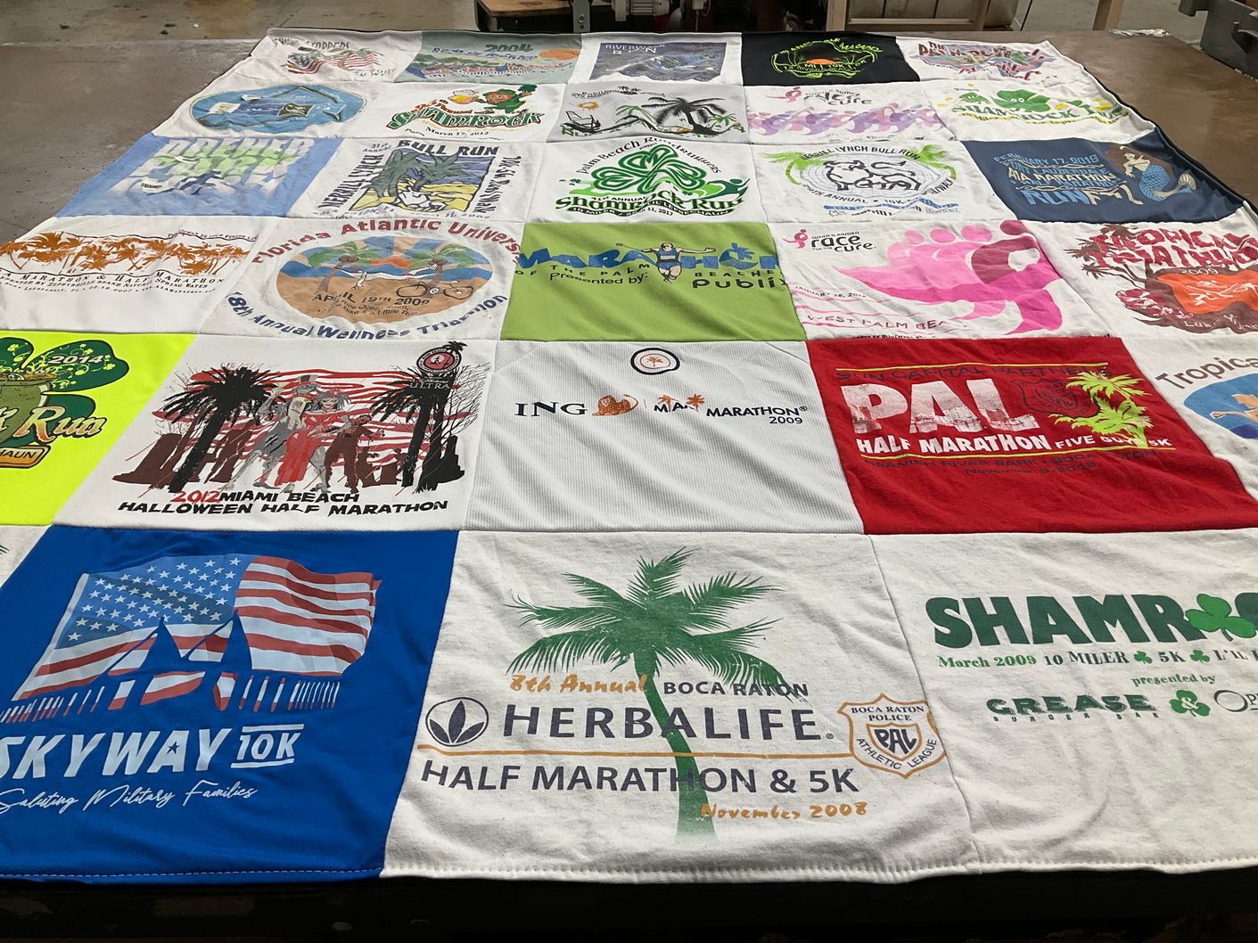 T-shirt quilt from florida atlantic university by Erin from FL