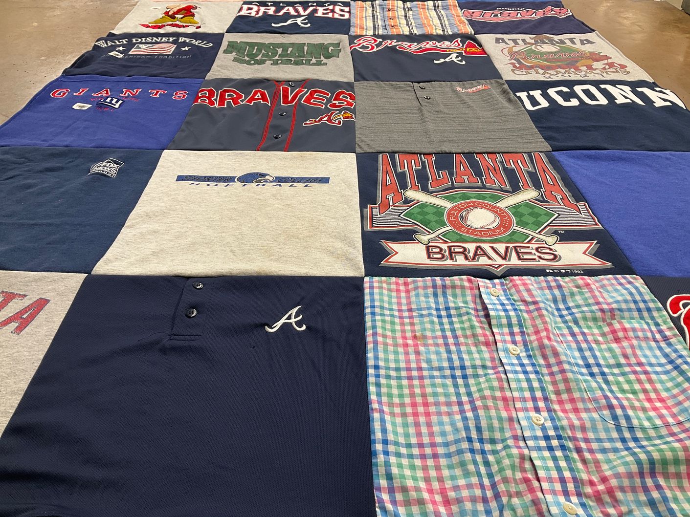 T-shirt quilt featuring atlanta braves, new york giants by Kerry from GA
