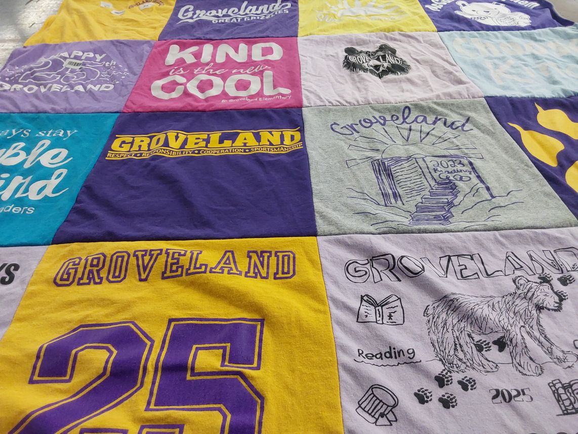 T-shirt quilt from groveland elementary school by Casey from PA