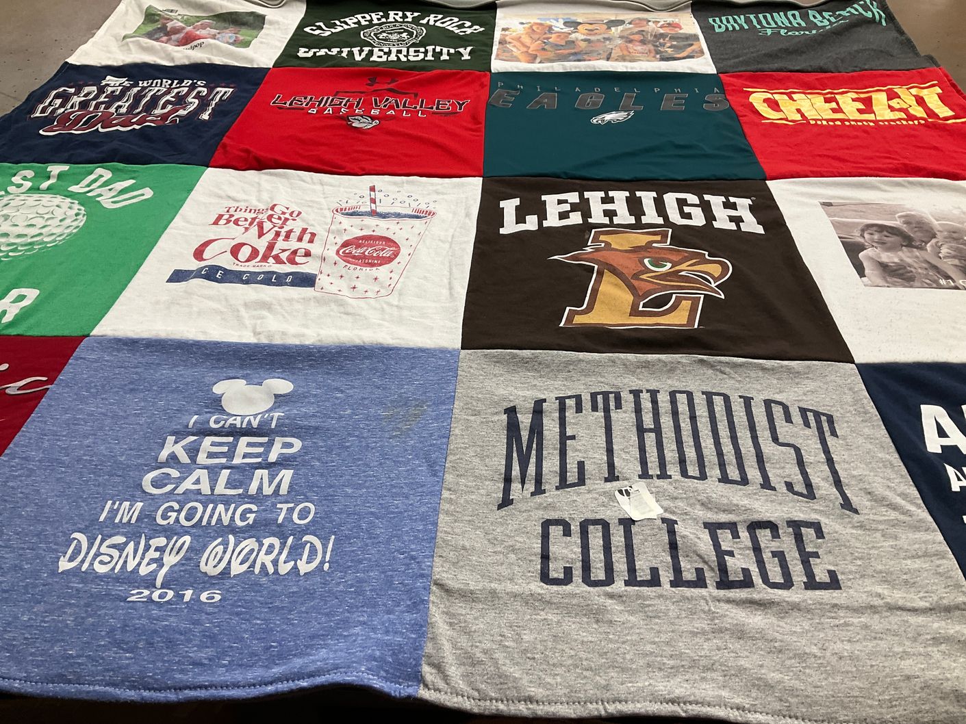 T-shirt quilt featuring lehigh university baseball, philadelphia eagles by John from PA